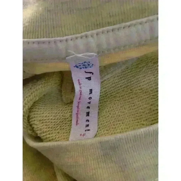 Free People Movement Yellow Side Pockets Crew Neck Long Sleeve Dolman Sweatshirt - Picture 3 of 4